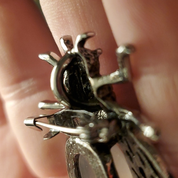 New Rose Quartz Lucky Cicada Pin Brooch Pendant. - Picture 6 of 7